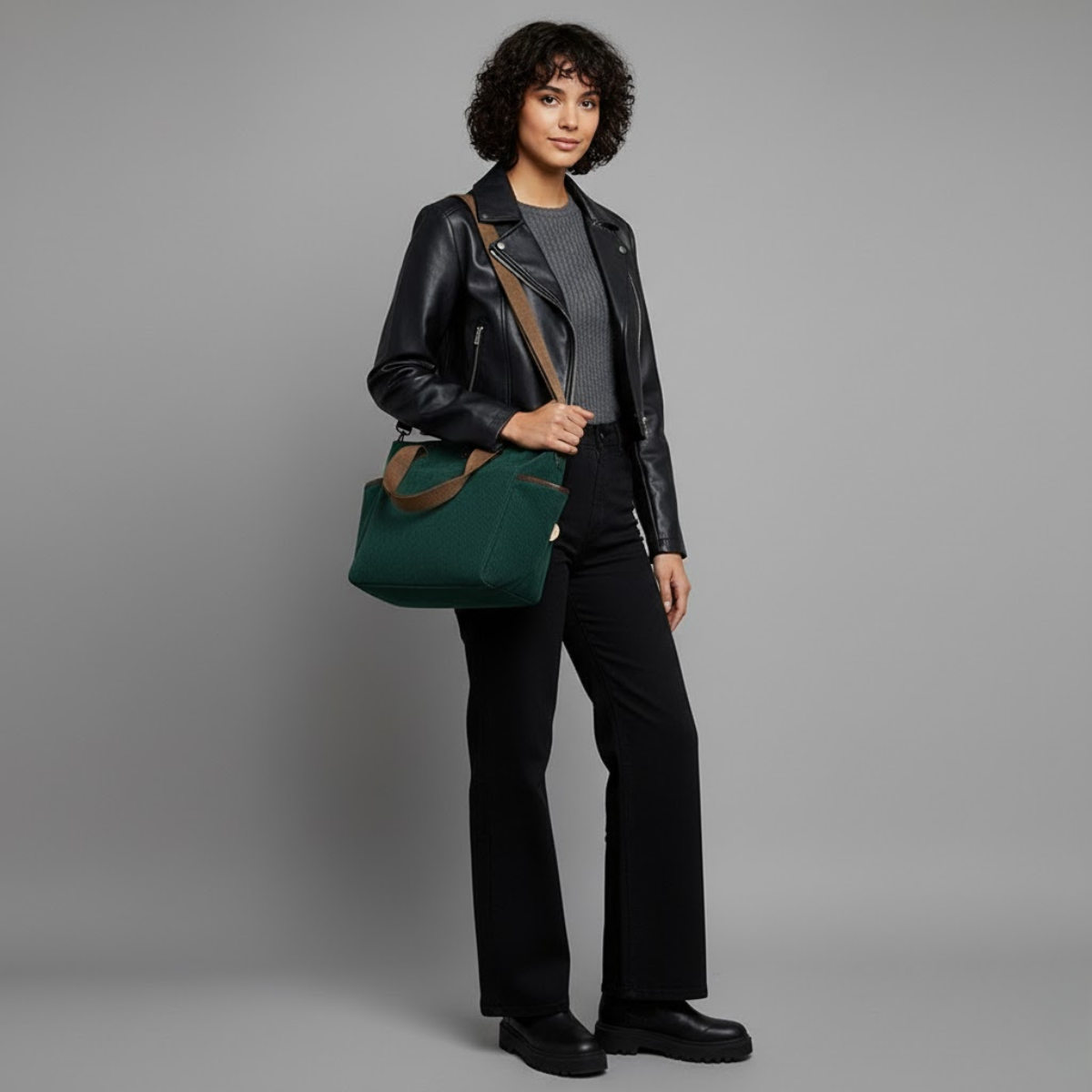 Corduroy Shoulder Tote Bag – Large Casual Handbag with Adjustable Strap