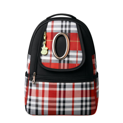 Stylish Check Pattern School Bag for Kids & Teens, Fashion Mini Travel Bookbag