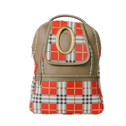 Stylish Check Pattern School Bag for Kids & Teens, Fashion Mini Travel Bookbag