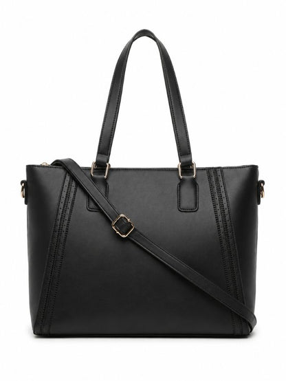 Premium Black Women Tote Bag with Adjustable Shoulder Strap