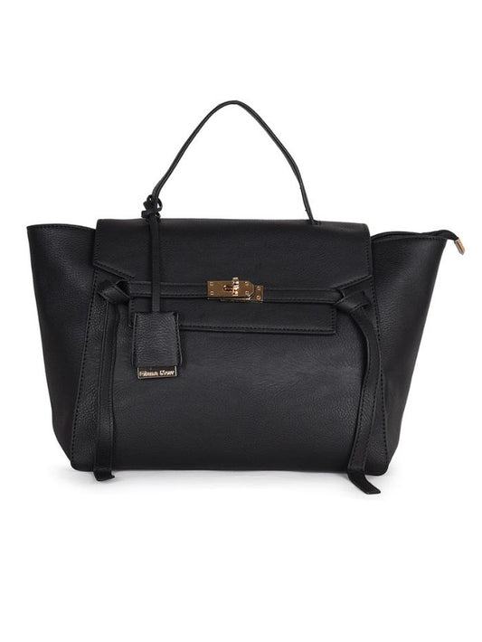 Luxury Structured Black Satchel Handbag for Women