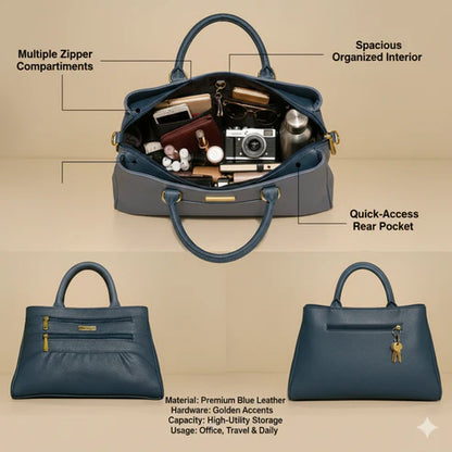 Blush Structured Tote Handbag For Women