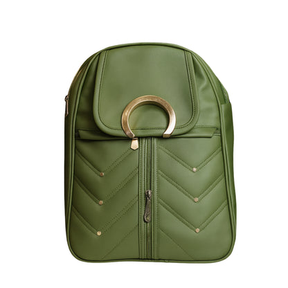 Fashion School & Travel Bag with Gold Decorative Ring and Elegant Everyday Design