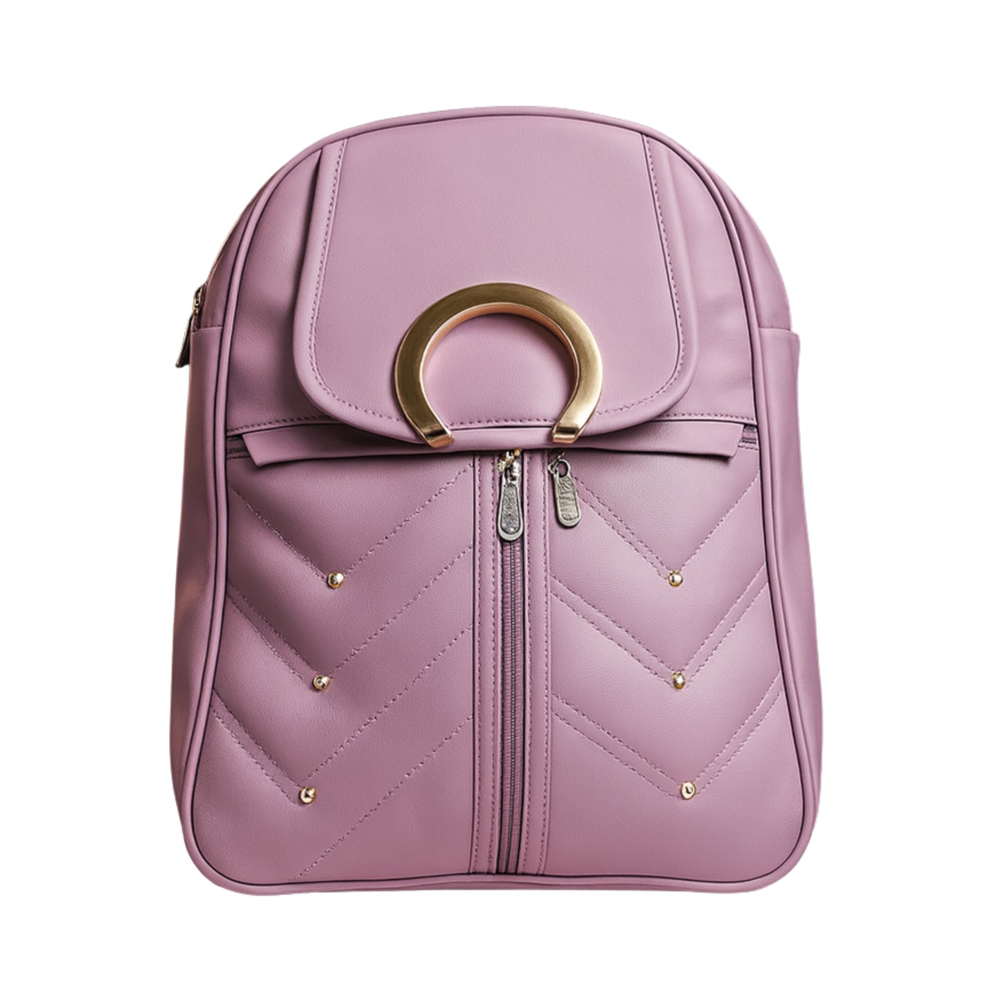 Fashion School & Travel Bag with Gold Decorative Ring and Elegant Everyday Design
