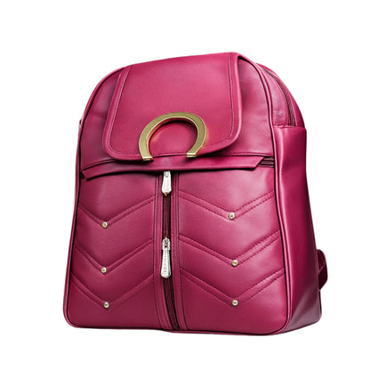 Fashion School & Travel Bag with Gold Decorative Ring and Elegant Everyday Design