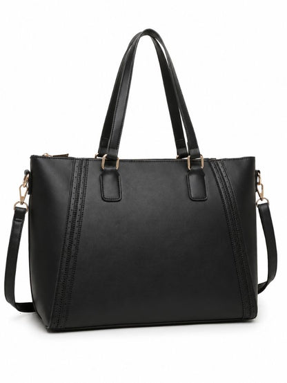 Premium Black Women Tote Bag with Adjustable Shoulder Strap
