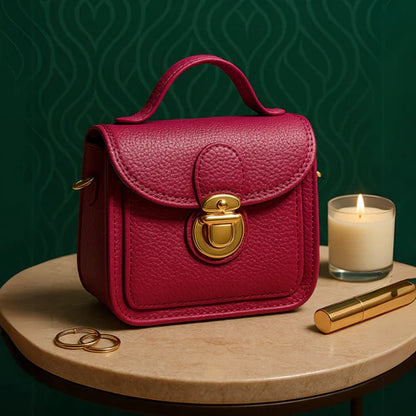 Elegant Black Mini Leather Sling Bag for Women