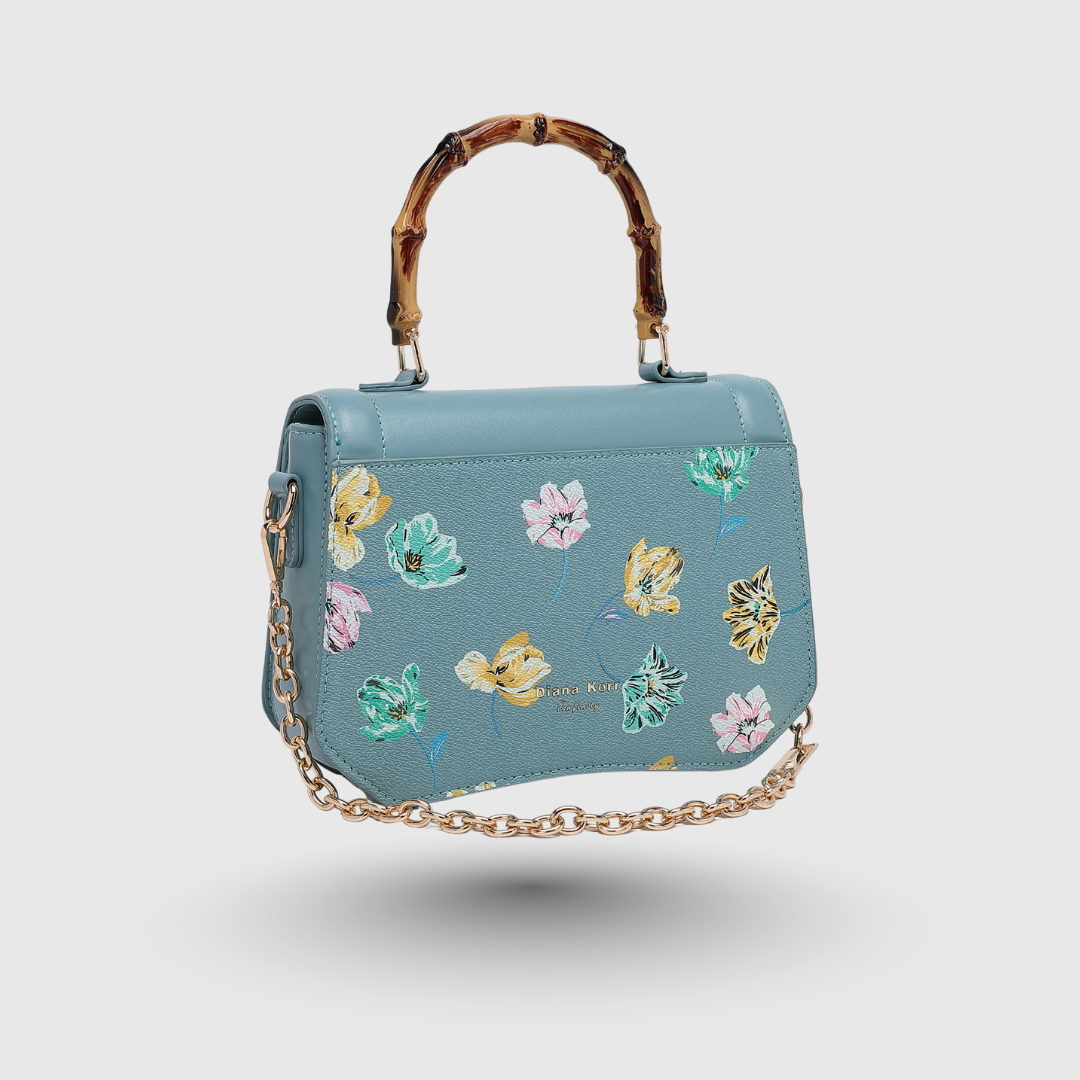 INFINITY FLORAL Sky Blue SATCHEL BAG