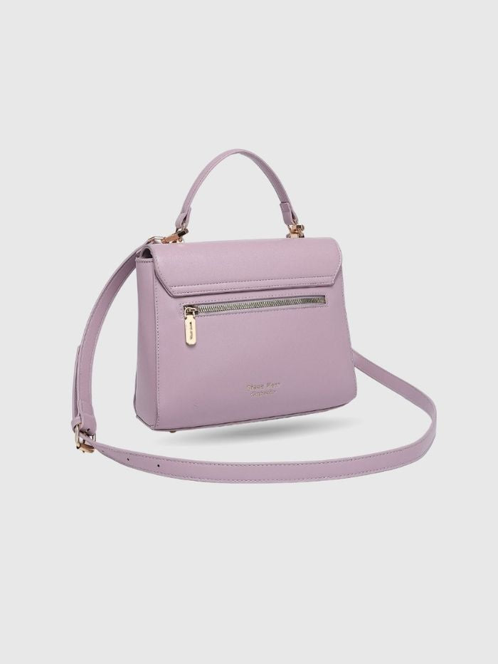 EMPORIO EMBOSSED MESSENGER B PURPLE HANDBAG