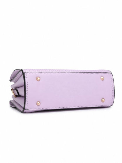 Premium Purple Women Handbag with Adjustable Sling Strap