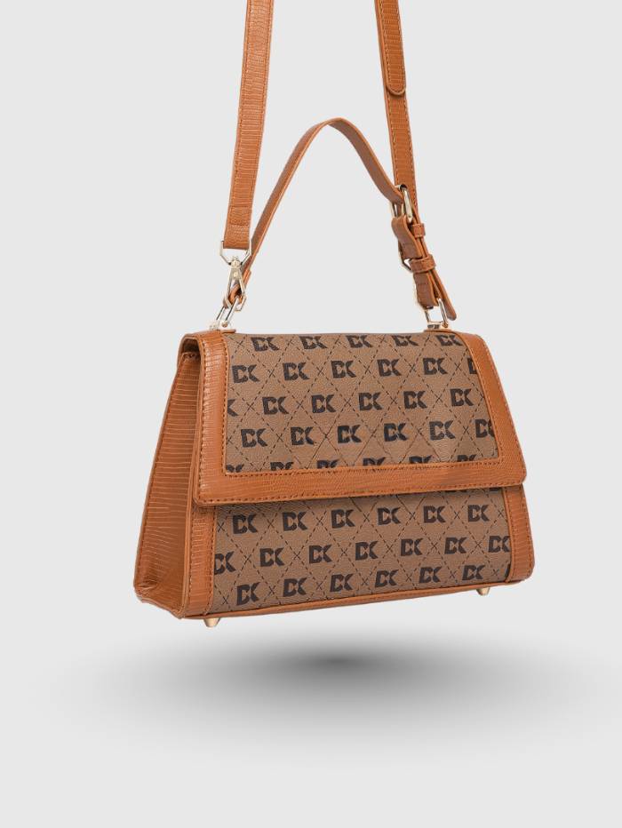 INFINITY SATCHEL TAN BAG