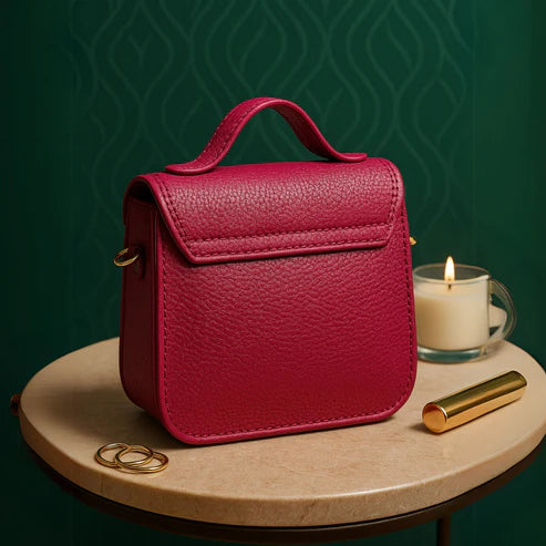 Elegant Black Mini Leather Sling Bag for Women