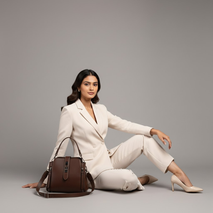 Classy Double Belt Sling Bag | Premium Wide-Strap Crossbody for Women