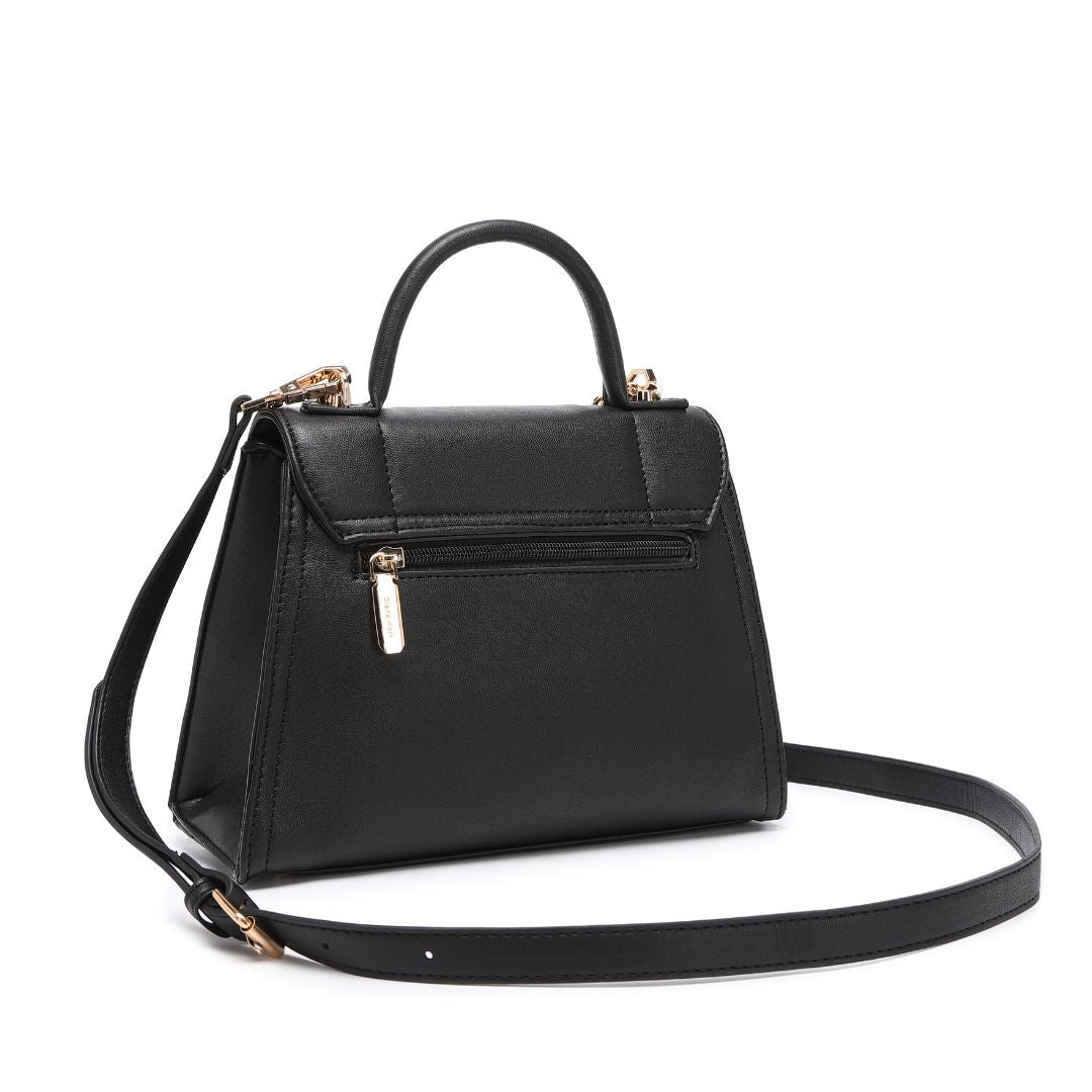 ELEGANT LOCK CHAIN STRUCTURED HANDBAG