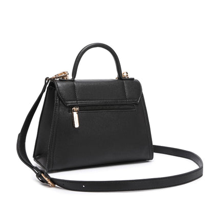ELEGANT LOCK CHAIN STRUCTURED HANDBAG