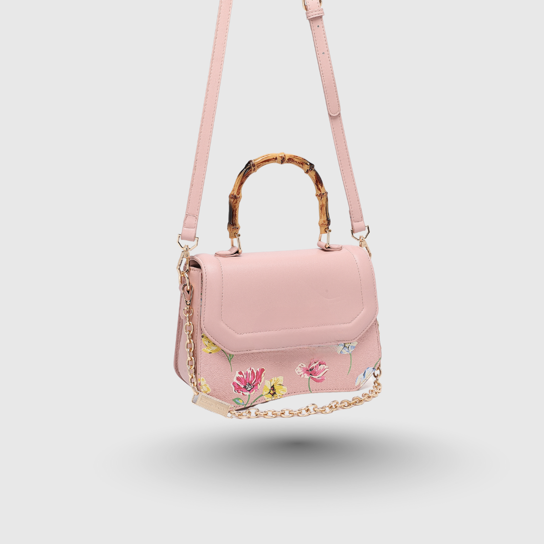 INFINITY FLORAL Pink SATCHEL BAG
