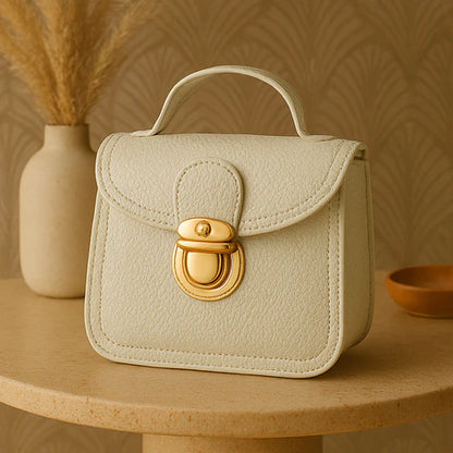 Elegant Black Mini Leather Sling Bag for Women
