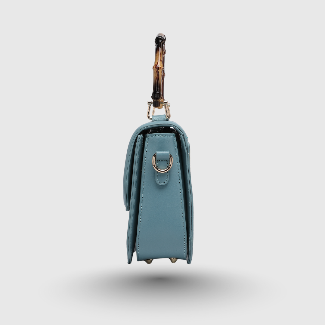 INFINITY FLORAL Sky Blue SATCHEL BAG