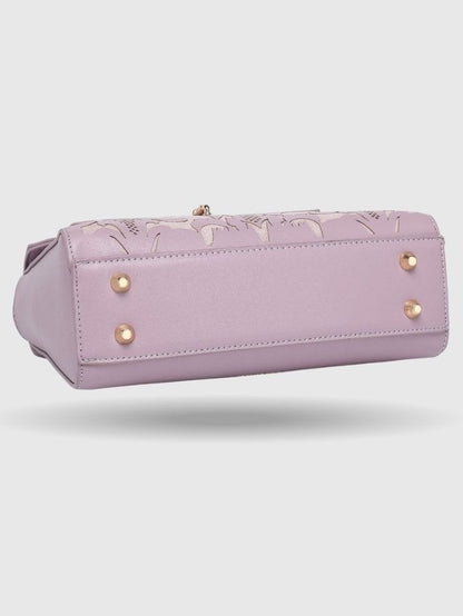 EMPORIO EMBOSSED MESSENGER B PURPLE HANDBAG