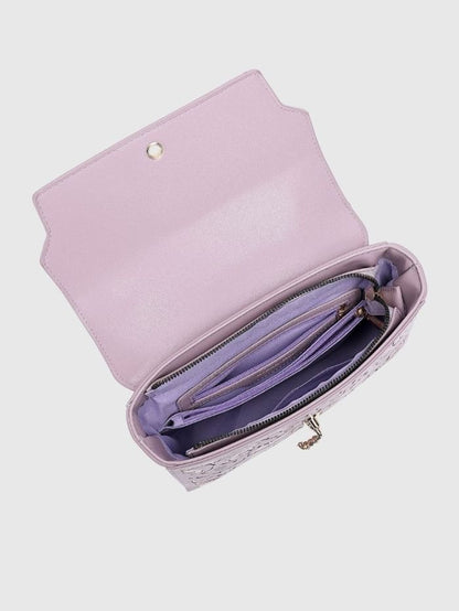 EMPORIO EMBOSSED MESSENGER B PURPLE HANDBAG