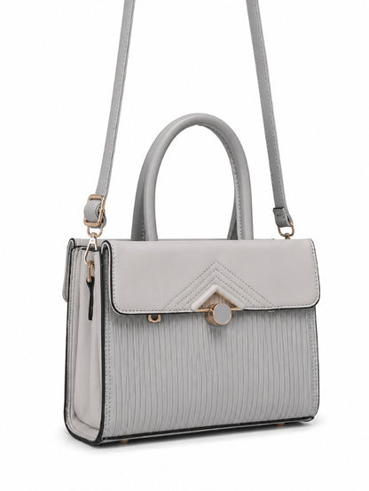 Premium Grey Women Handbag with Adjustable Sling Strap