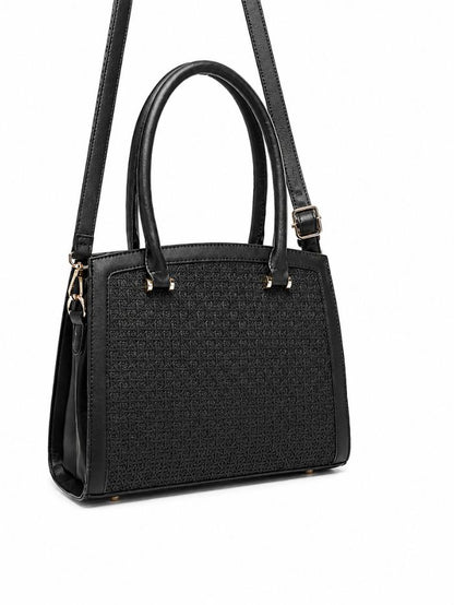 Premium Black Women Handbag with Adjustable Sling Strap