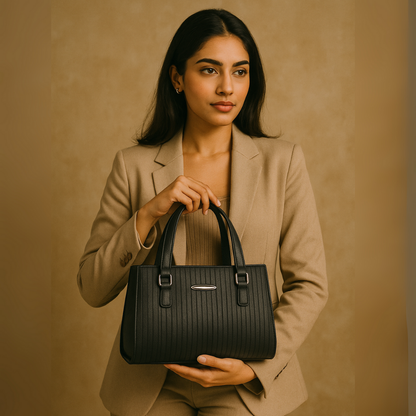 Elara Textura Classic Tote HandBag for Women-Premium PU Leather Elegant Handbag