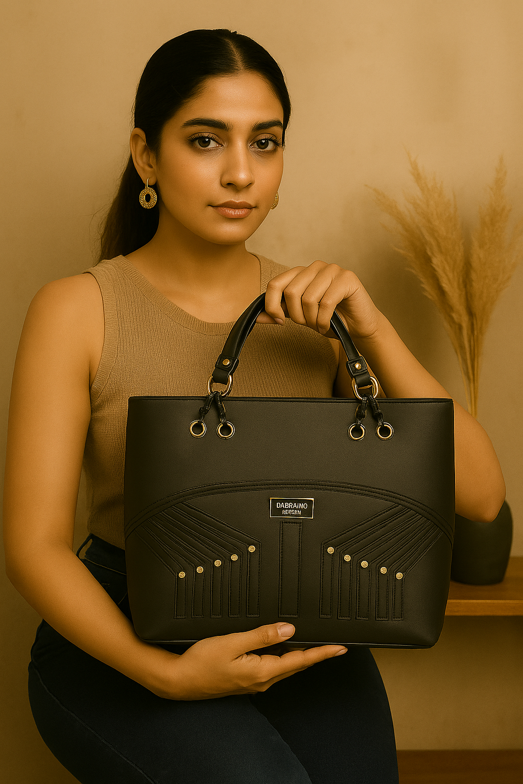Noir Luxe Tote Bag