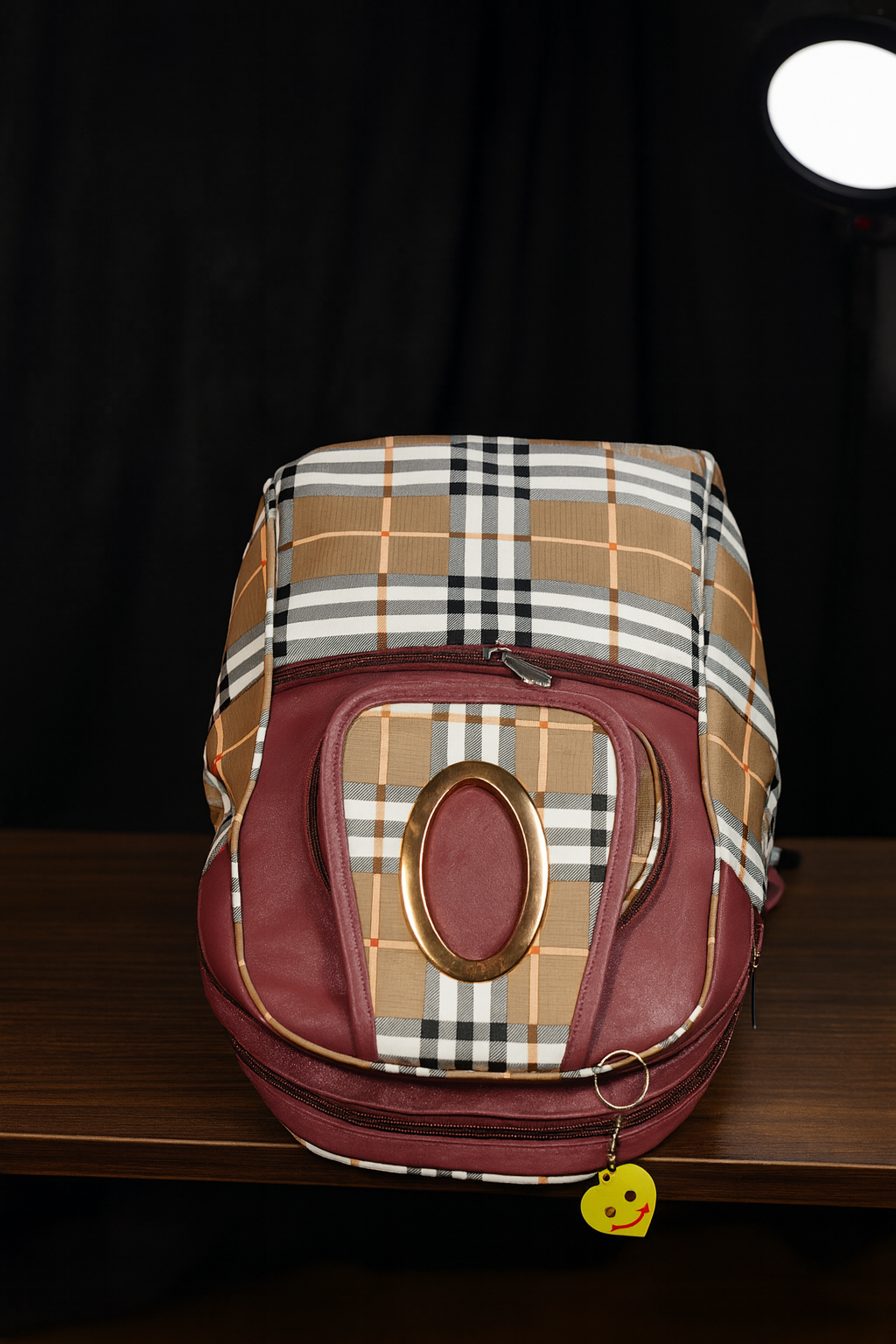 Stylish Check Pattern School Bag for Kids & Teens, Fashion Mini Travel Bookbag