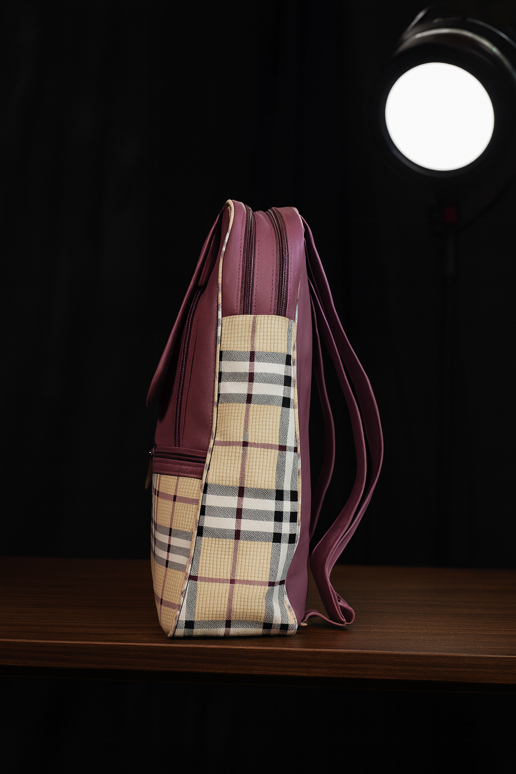 Stylish Check Pattern School Bag for Kids & Teens, Fashion Mini Travel Bookbag