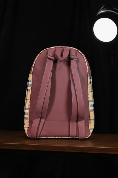 Stylish Check Pattern School Bag for Kids & Teens, Fashion Mini Travel Bookbag
