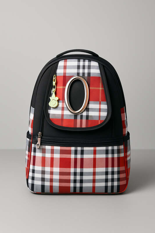 Stylish Check Pattern School Bag for Kids & Teens, Fashion Mini Travel Bookbag