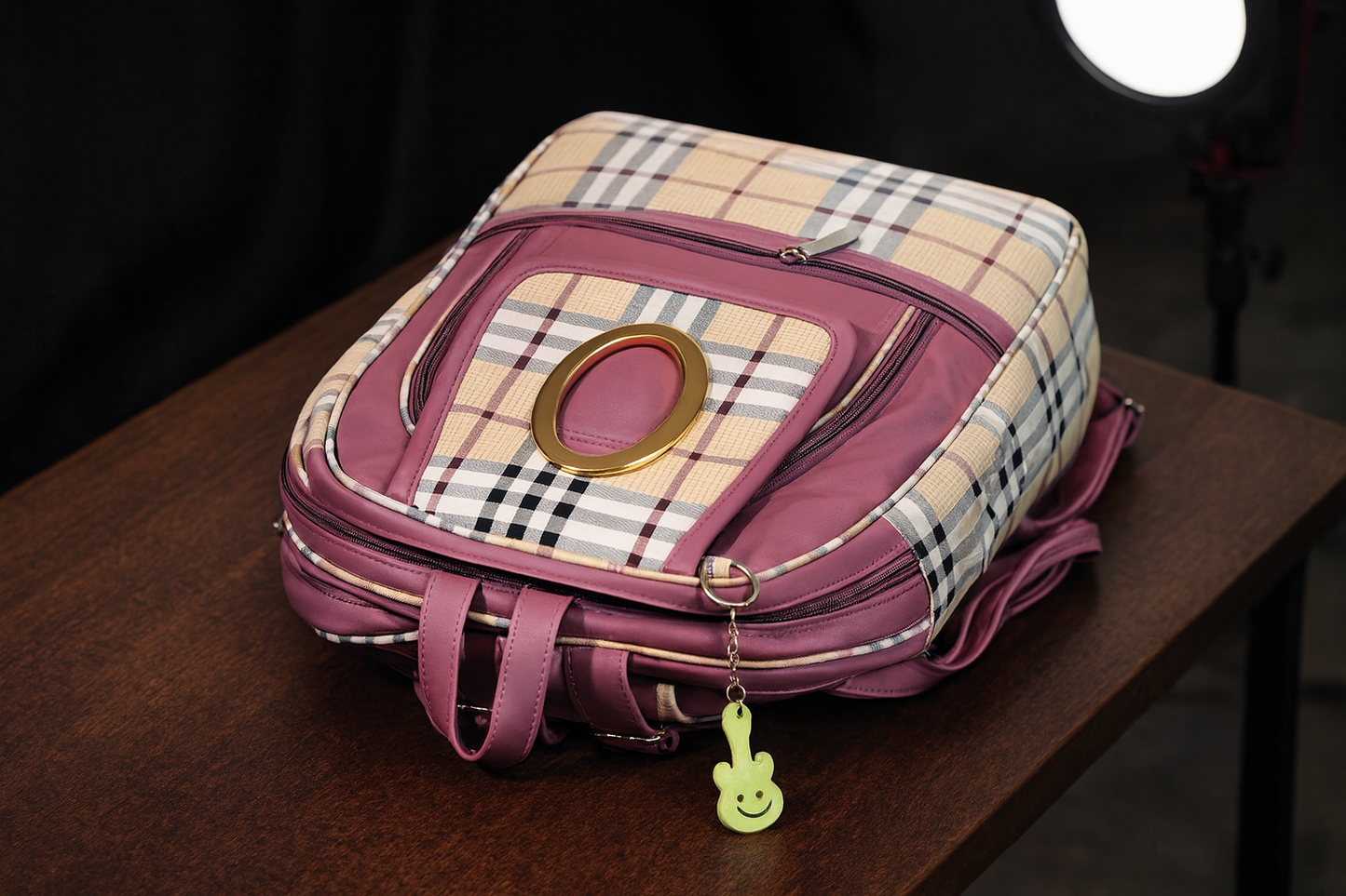 Stylish Check Pattern School Bag for Kids & Teens, Fashion Mini Travel Bookbag