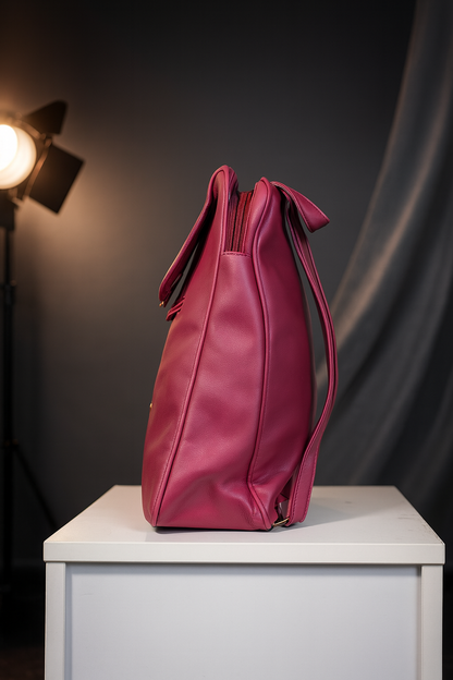 Fashion School & Travel Bag with Gold Decorative Ring and Elegant Everyday Design