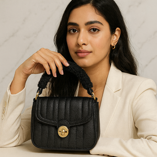 Ivory Elegance Quilted Handbag