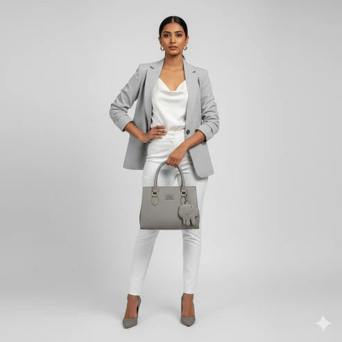 Classic Structured Tote Pink HandBag For Women – Premium Office & Casual Handbag