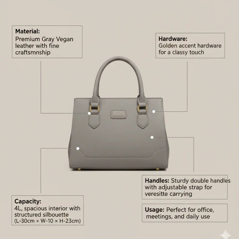 Classic Structured Tote Pink HandBag For Women – Premium Office & Casual Handbag