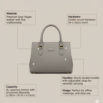 Classic Structured Tote Pink HandBag For Women – Premium Office & Casual Handbag