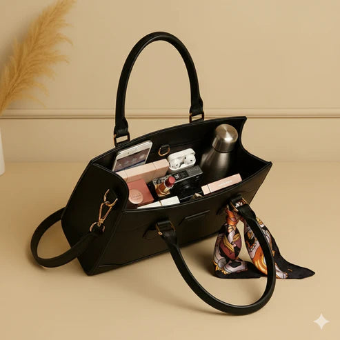 Classic Structured Tote Pink HandBag For Women – Premium Office & Casual Handbag