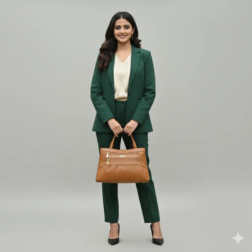 Blush Structured Tote Handbag For Women