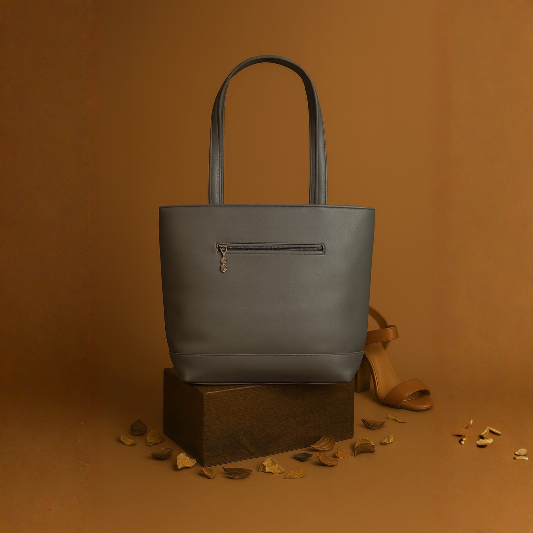 Premium Dark Grey Quilted Handbag