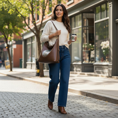 Premium Embossed Design Shoulder Handbag for Everyday Style