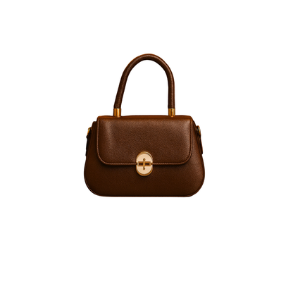 Elegant Brown Textured PU Leather Mini Shoulder & Sling Bag for Women