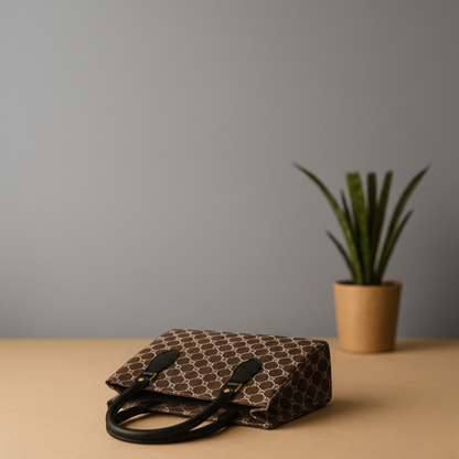 Premium Brown Designer Pattern Office & Daily Use Handbag